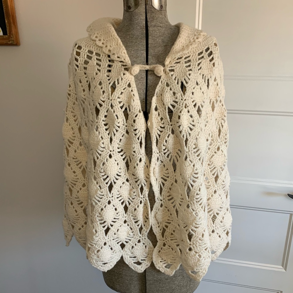 OSFM crochet poncho Hippie Boho
